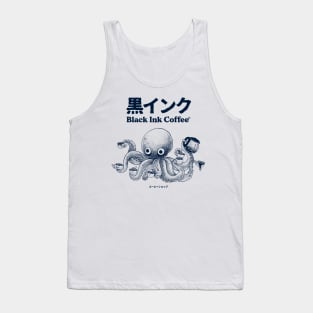 Black ink coffee octopus Tank Top